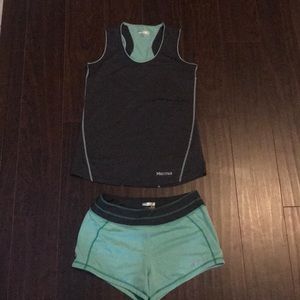 Marmot active tank and short set